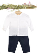 TAR White Baby Long Sleeve Linen Shirt