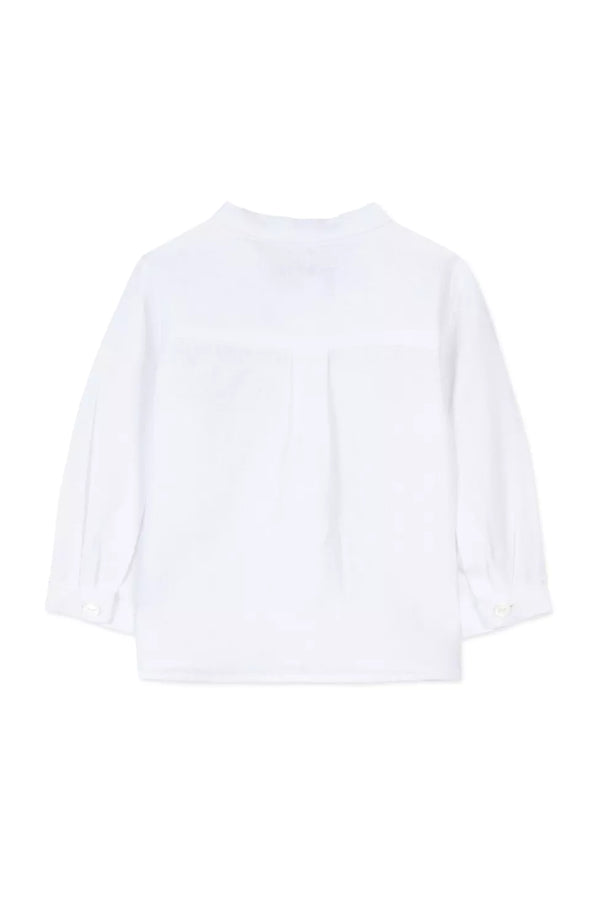 TAR White Baby Long Sleeve Linen Shirt