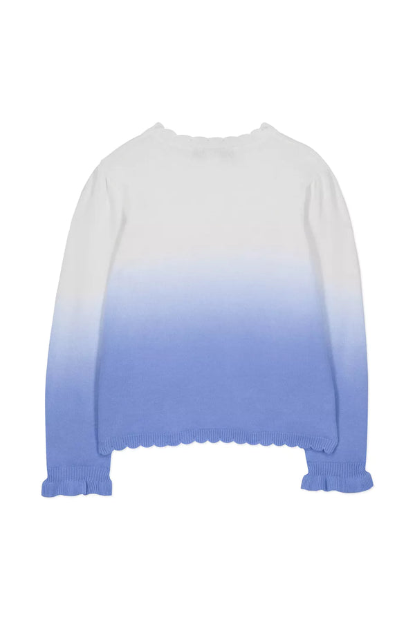 TAR Blue Ombre Scallop Sweater