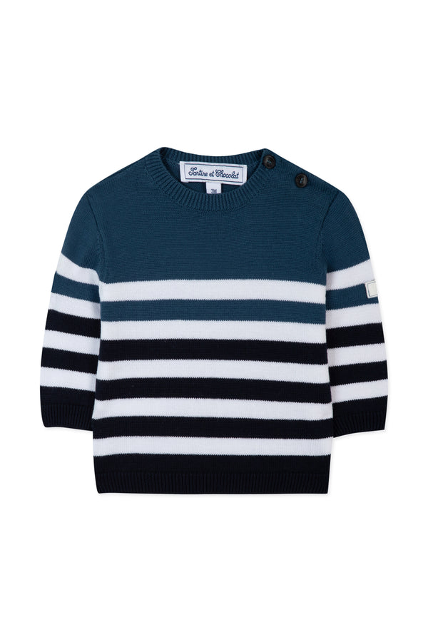 TAR Navy Stripe Baby Sweater