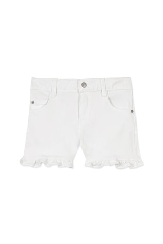 TAR White Ruffle Shorts