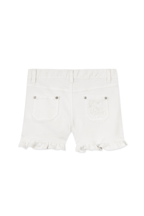 TAR White Ruffle Shorts