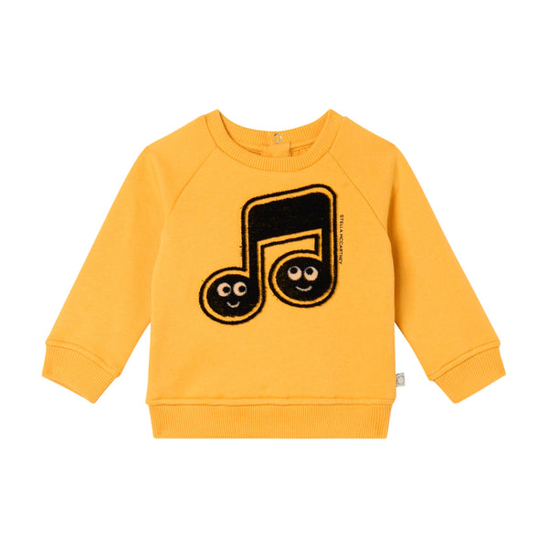 Yellow Baby Music Note Crewneck