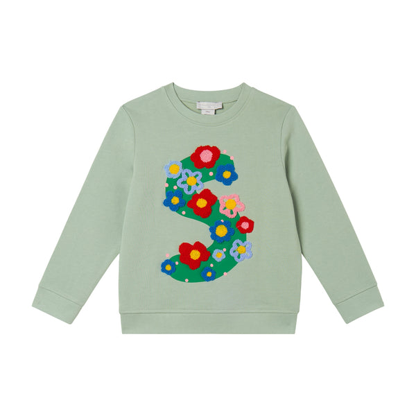 Mint Flower S Crewneck