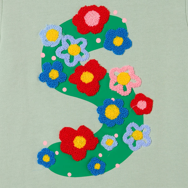 Mint Flower S Crewneck