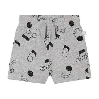 Grey Baby Fleece Music Note Short
