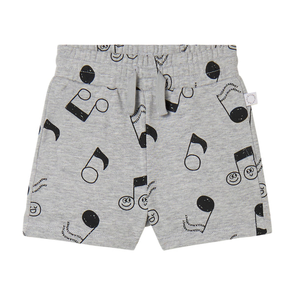 Grey Baby Fleece Music Note Short