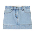 Blue Denim Logo Skirt