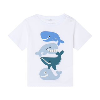 White Baby Whales Tee
