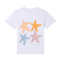 White Multicolor Starfish Tee