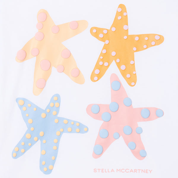 White Multicolor Starfish Tee