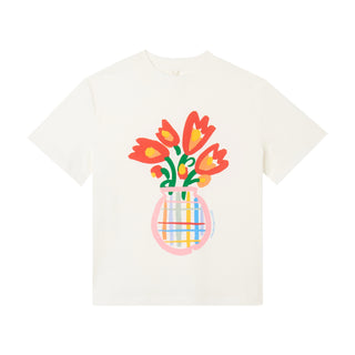 White Flower Vase Tee