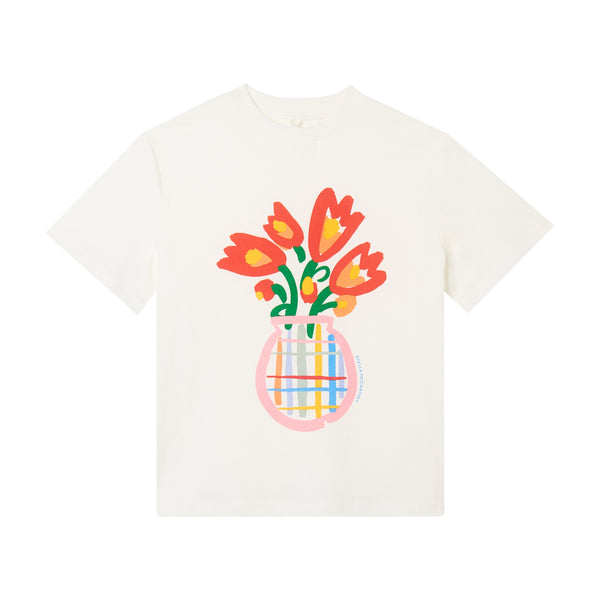 White Flower Vase Tee
