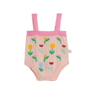 Pink Tulip Knit Romper