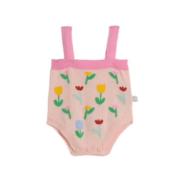 Pink Tulip Knit Romper