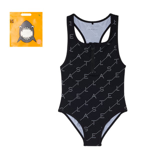 Black Stella Monogram Swimsuit