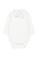 White Collar Baby Bodysuit