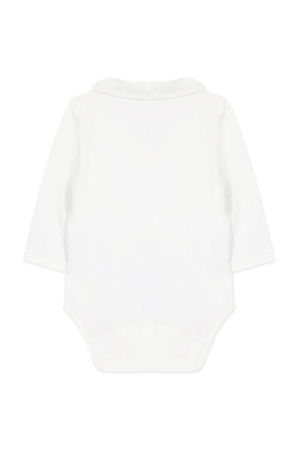 White Collar Baby Bodysuit