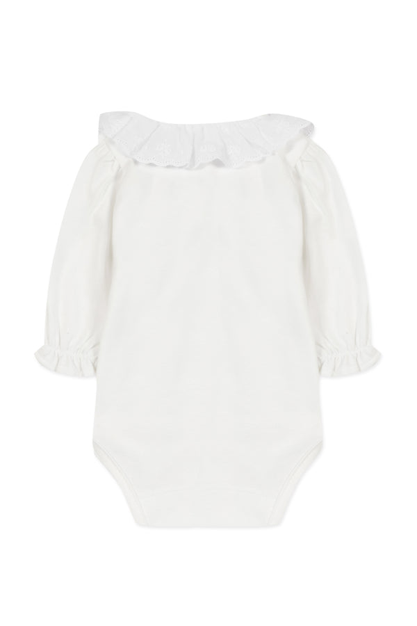 White Lace Collar Baby Bodysuit