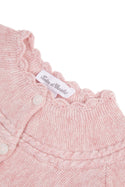 Pale Pink Scallop Cuff Baby Cardigan