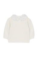 Mother of Pearl Lace Collar Baby Sweater