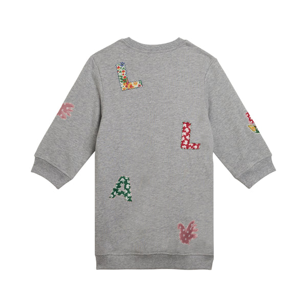 Grey Stella Patches Fleece Dress