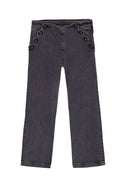 Heather Scallop Pocket Gray Jeans