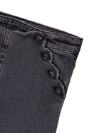 Heather Scallop Pocket Gray Jeans