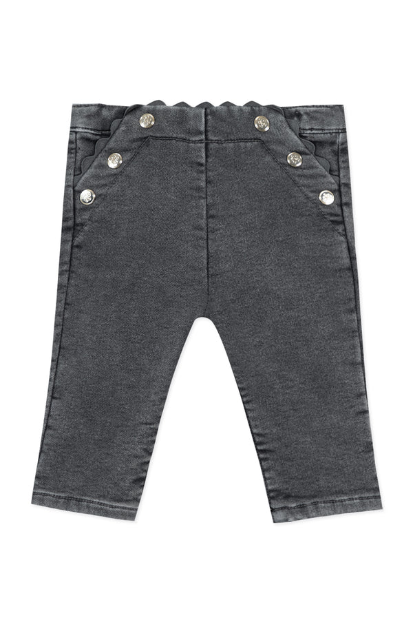 Dark Heather Baby Scallop Pocket Jeans