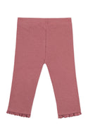 Raspberry Ribbed Baby Leggings