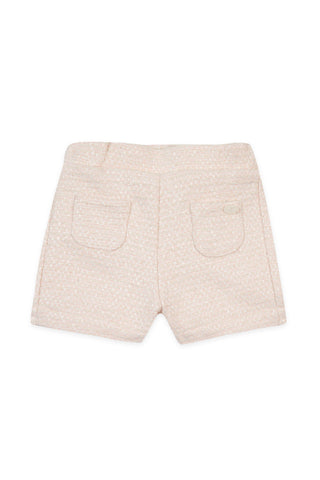 Pale Pink Tweed Baby Shorts