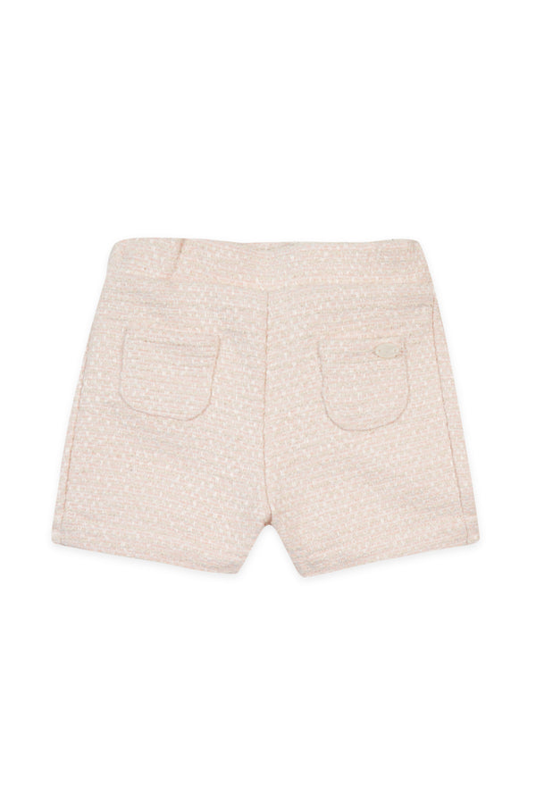 Pale Pink Tweed Baby Shorts