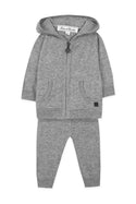 Heather Gray Knit Baby Jogging Suit