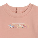 Baby Light Pink Horse Embroidered Ruffle Crewneck