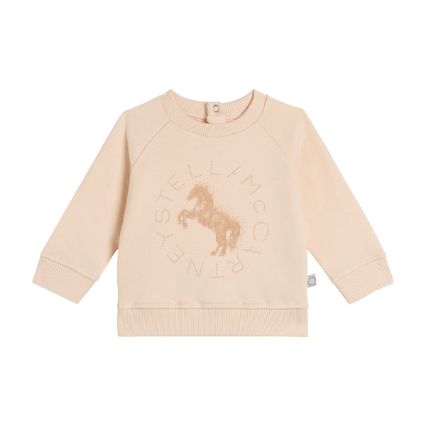 Baby Cream Horse Crewneck