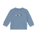Baby Blue Horse Embroidered Crewneck