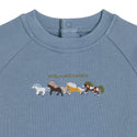 Baby Blue Horse Embroidered Crewneck