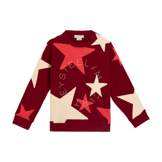 Burgundy Stars Logo Disk Print Crewneck