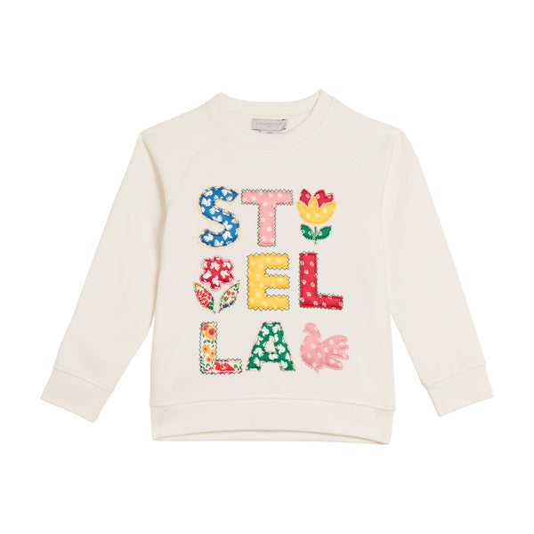 White Stella Patches Crewneck