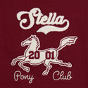 Burgundy Horse and Stella Patch Crewneck