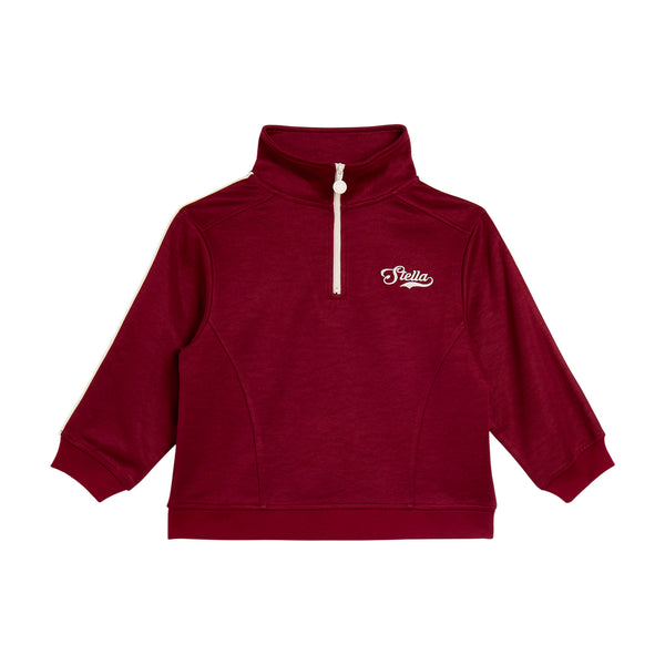 Burgundy Half Zip Stella Sweatshirt