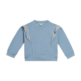 Blue With Star Ruffles Crewneck