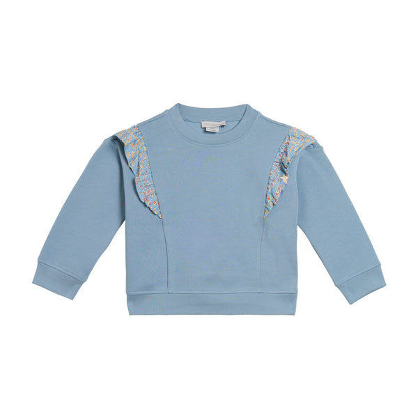 Blue With Star Ruffles Crewneck