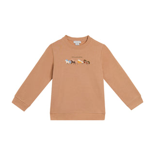 Brown Horse Embroidered Crewneck