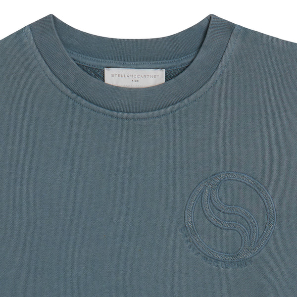 Steel Blue Layered Look Crewneck