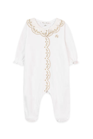 White Baby Cotton Footie