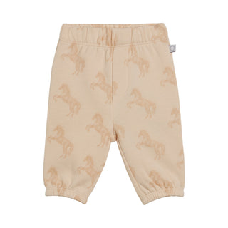 Baby Cream Horse Print Sweatpants
