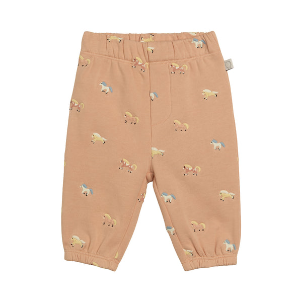 Baby Pink Horse Embroidered Sweatpants