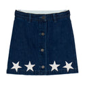 Navy Denim Stars Skirt