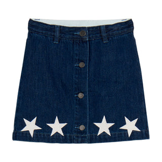 Navy Denim Stars Skirt
